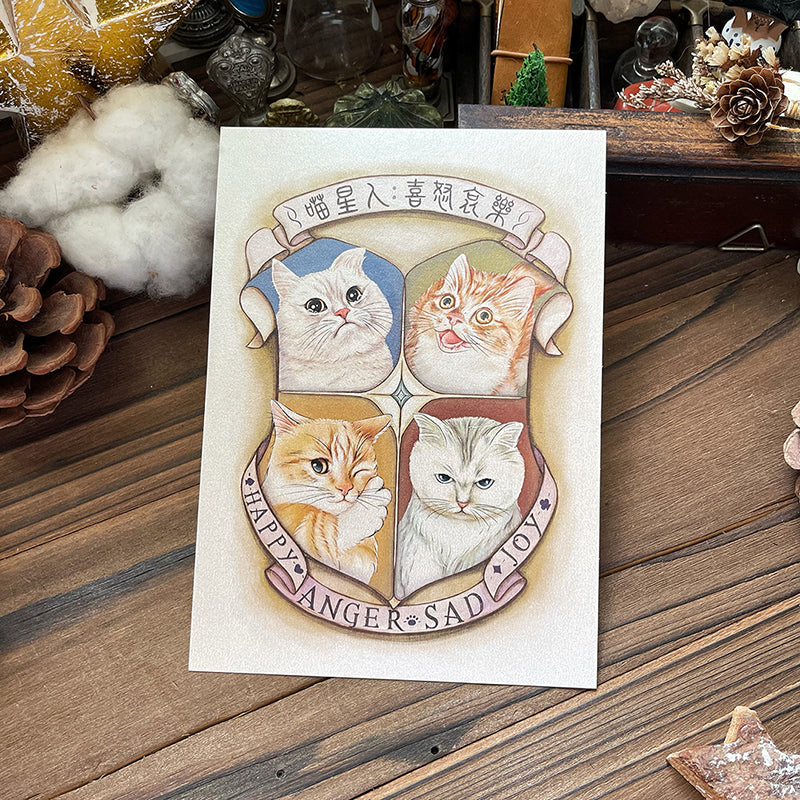 yusworld Cat Star Postcard