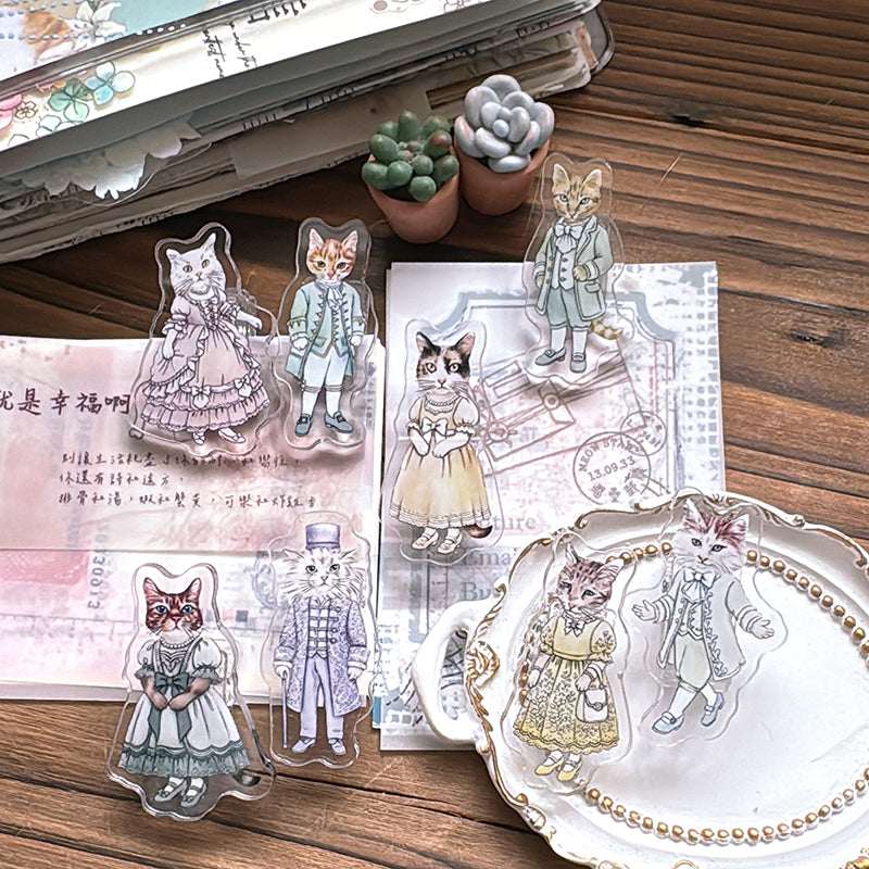 NEW / 貓咪日常/貓星舞會/花路貓/磁吸壓克力手帳夾 - YU'S WORLD STORE|小玉的貼貼世界