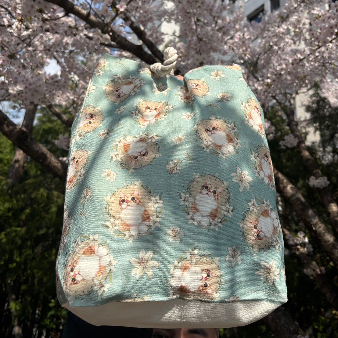 new/花路包-百合花/絨布/單肩/慵懶/水桶/帆布包/托特包 5月出貨 - YU'S WORLD STORE|小玉的貼貼世界