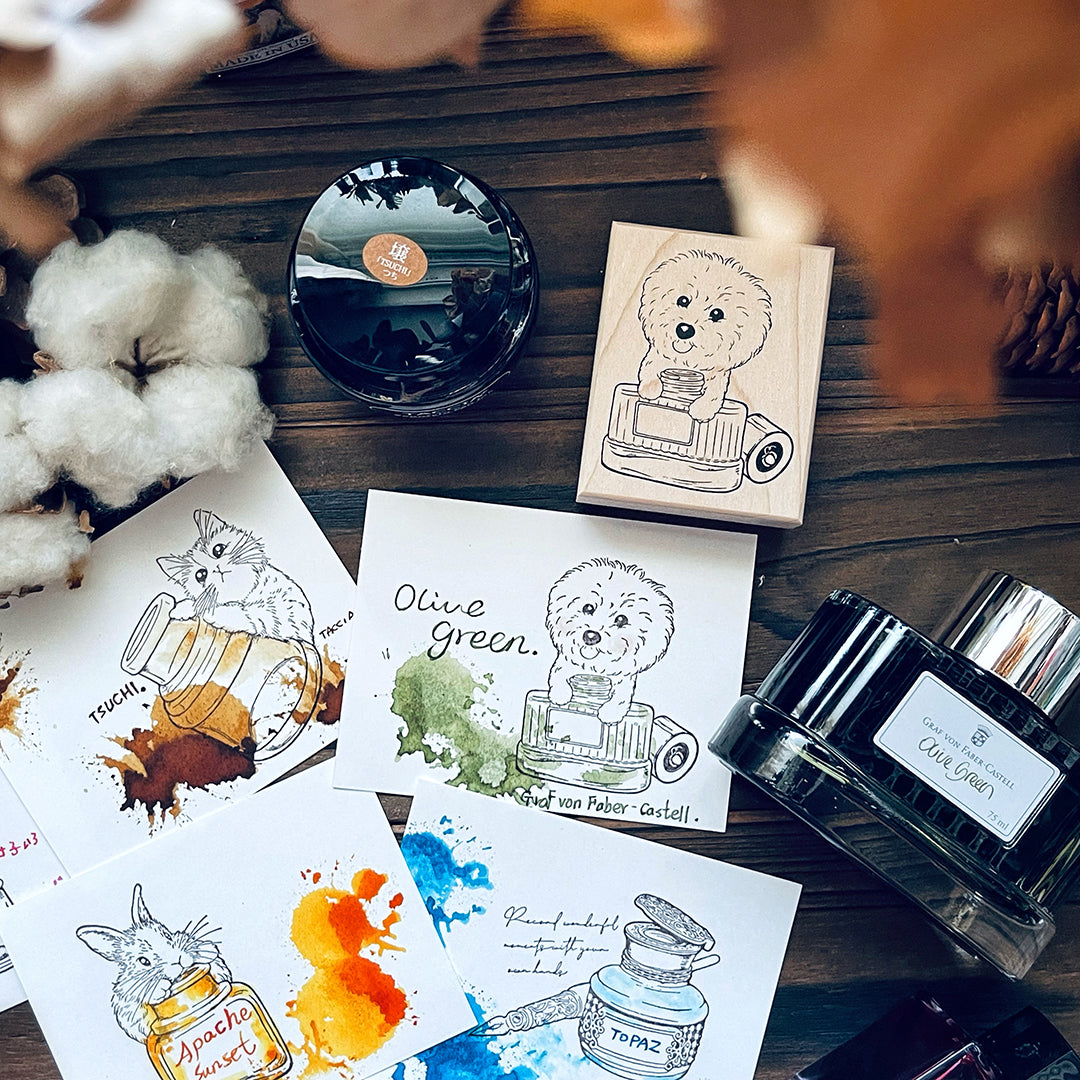 yusworld_no.184 Sweet puppy bottle stamp- do do