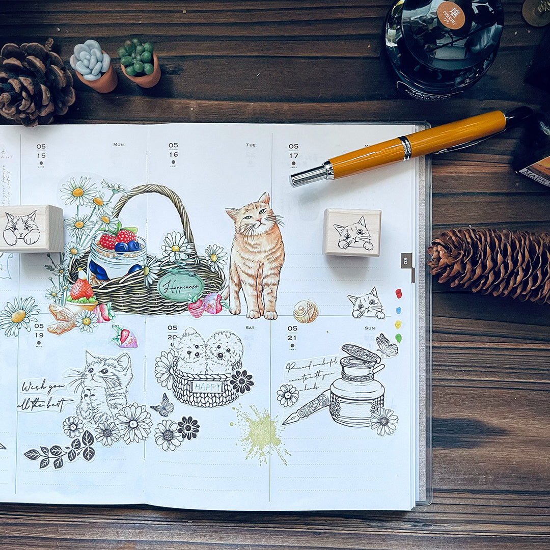 yusworld_no.183 Sweet puppy stamp-do do and friend