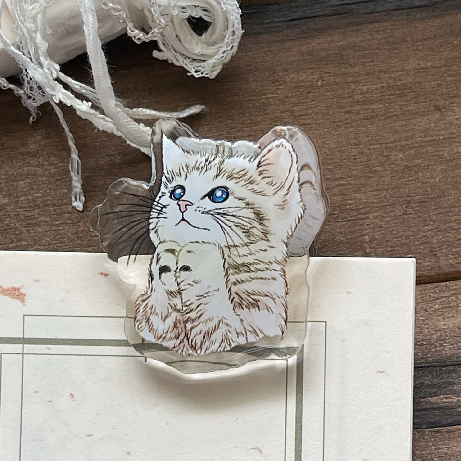 可愛多 - 貓咪 小花 雙面 滴膠 壓克力 手帳夾 限量預購 - YU'S WORLD STORE|小玉的貼貼世界