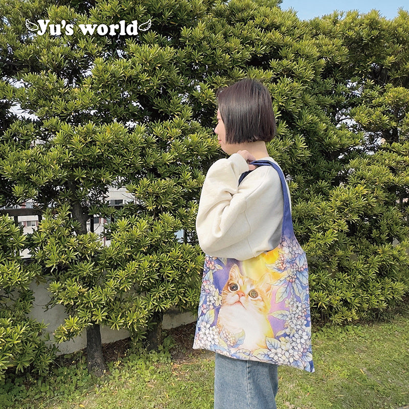 new/花路包-陽光/絨布/單肩/慵懶/水桶/布包/托特包 5月出貨 - YU'S WORLD STORE|小玉的貼貼世界