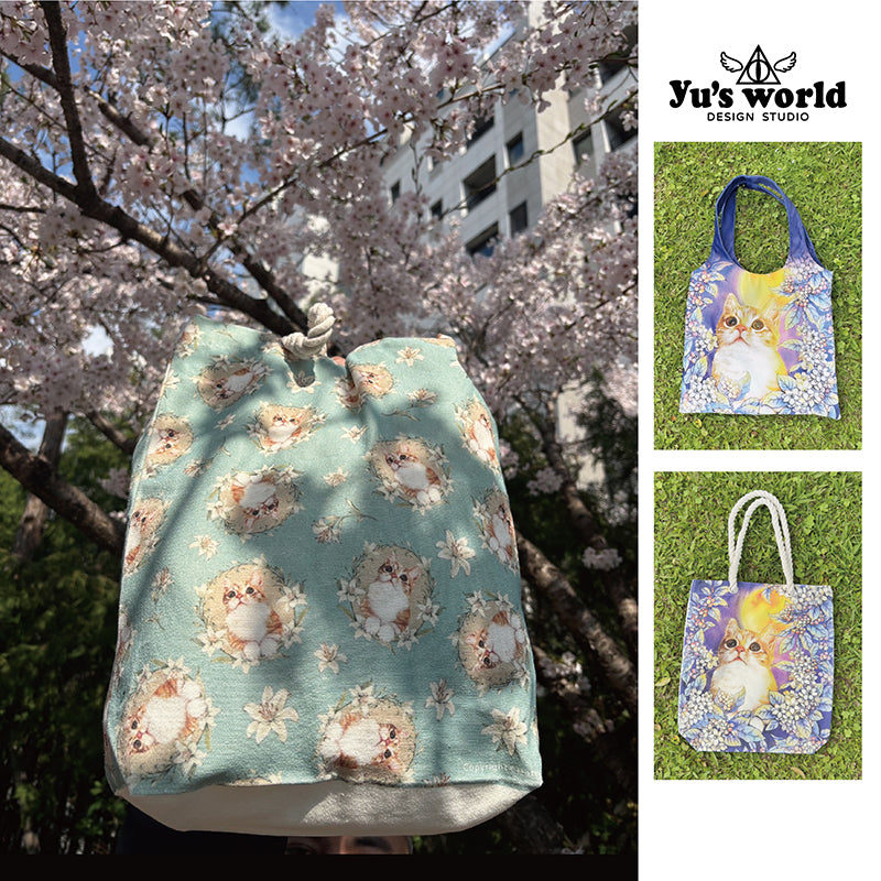 new/花路包-陽光/絨布/單肩/慵懶/水桶/布包/托特包 5月出貨 - YU'S WORLD STORE|小玉的貼貼世界