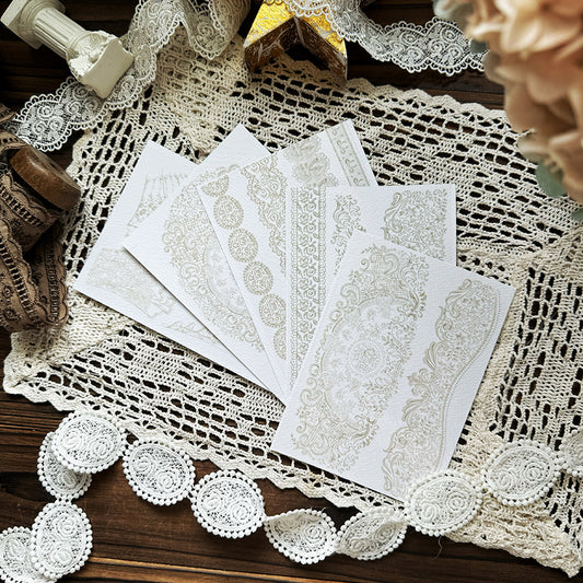 Vintage lace sticker Set