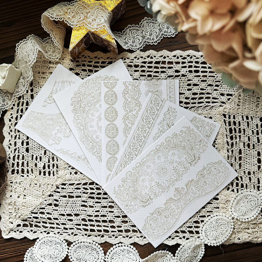 Vintage lace sticker Set