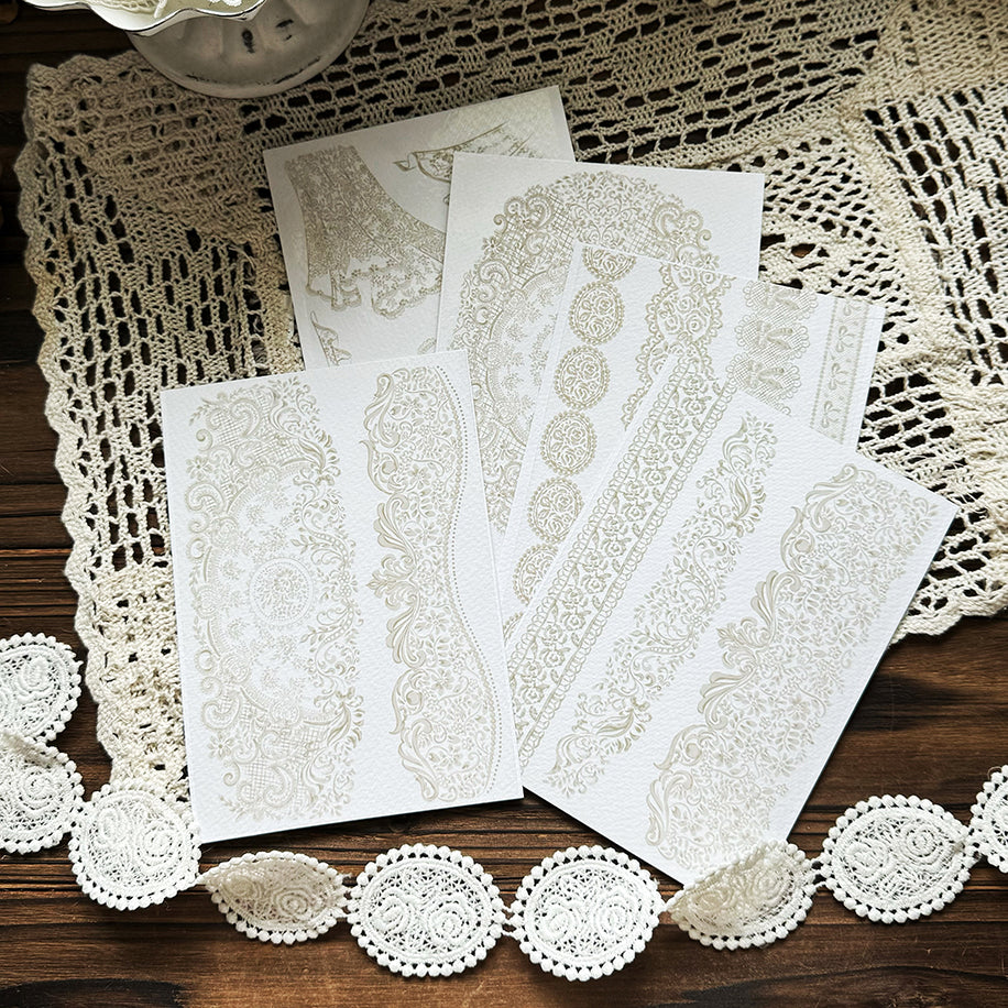 Vintage lace sticker Set