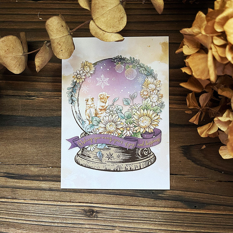 貓咪的祕密花園祝福卡/明信片 - YU'S WORLD STORE|小玉的貼貼世界