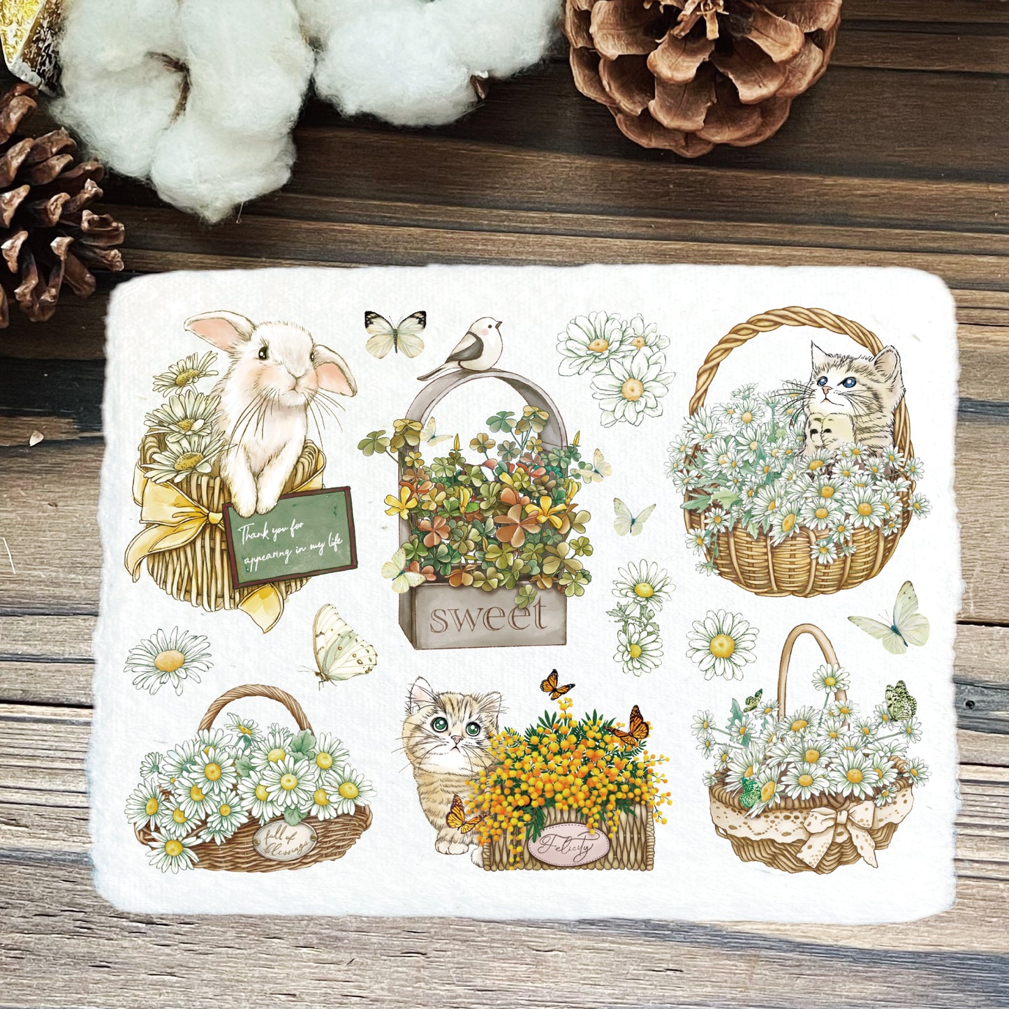 sweet garden Transfer Sticker 轉印貼紙 - YU'S WORLD STORE|小玉的貼貼世界