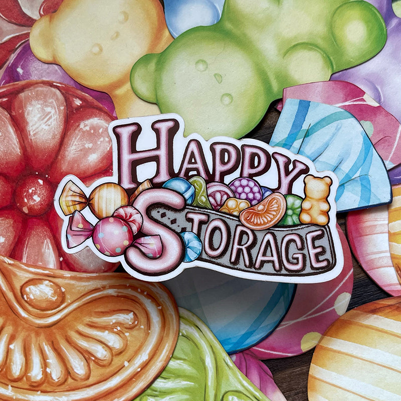 Happy storage jar and candy card