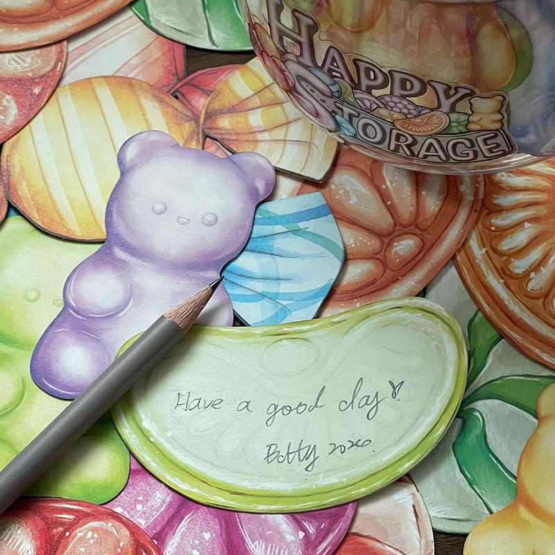 Happy storage jar and candy card