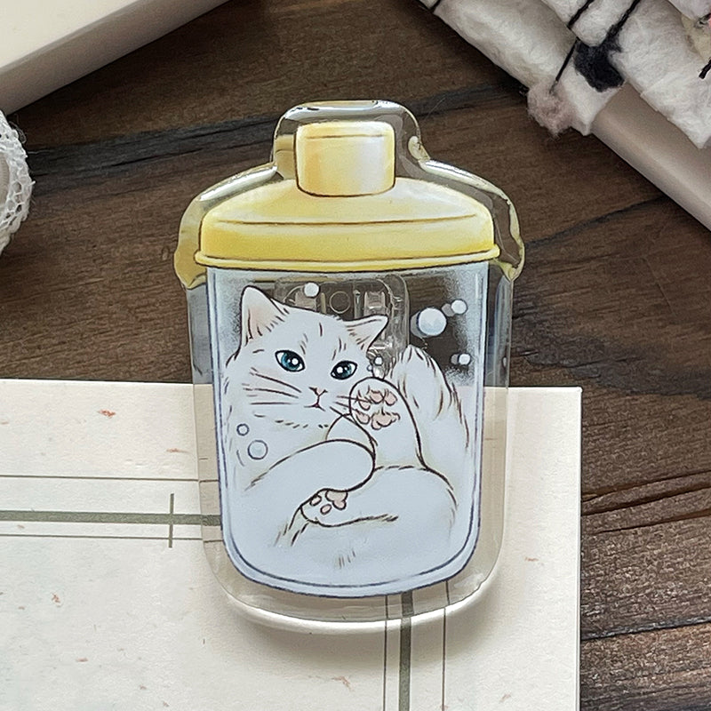 可愛貓咪 小花 雙面 滴膠 壓克力 手帳夾 限量預購 - YU'S WORLD STORE|小玉的貼貼世界
