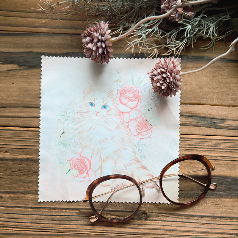new / 花路貓-優雅小姐 眼鏡布 - YU'S WORLD STORE|小玉的貼貼世界