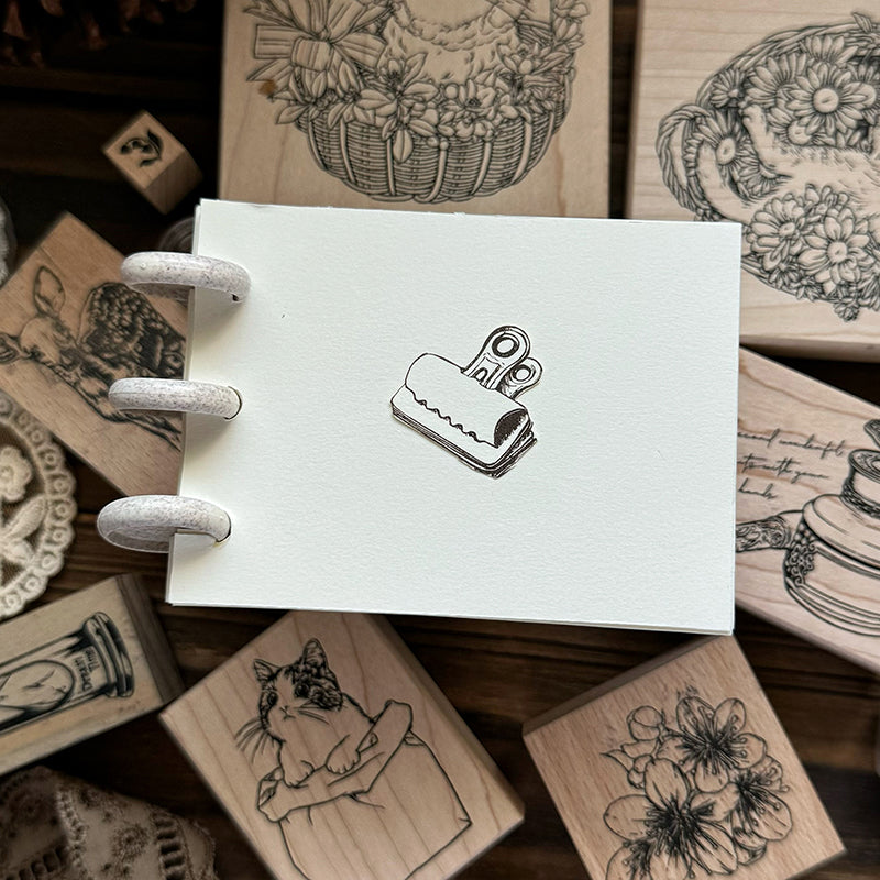 new / no.14 鬥牛犬夾 手繪復古 木製印章 復刻 12中出貨 - YU'S WORLD STORE|小玉的貼貼世界