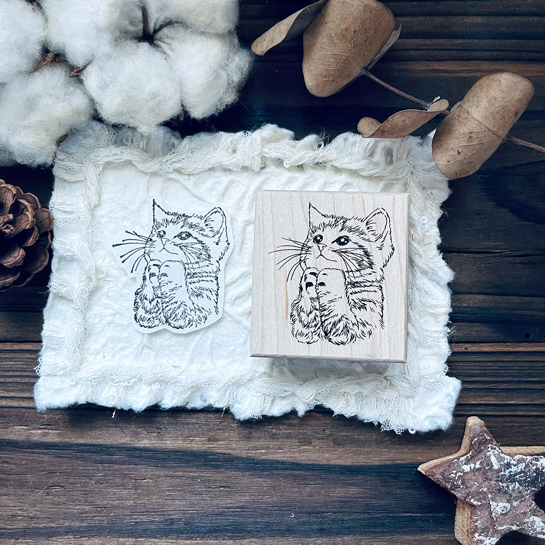 yusworld_no.182 Sweet kitten stamp-pray