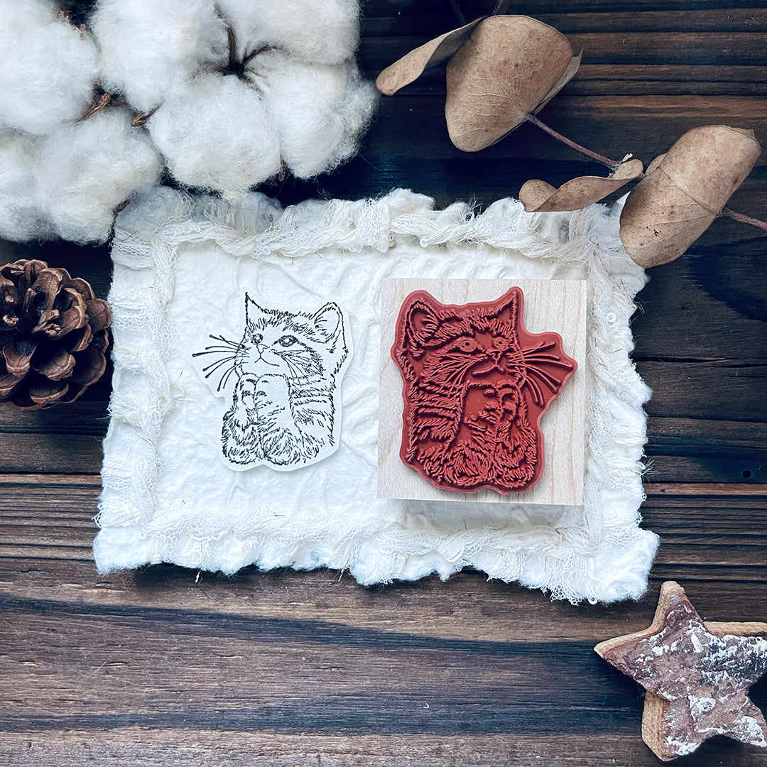 yusworld_no.182 Sweet kitten stamp-pray