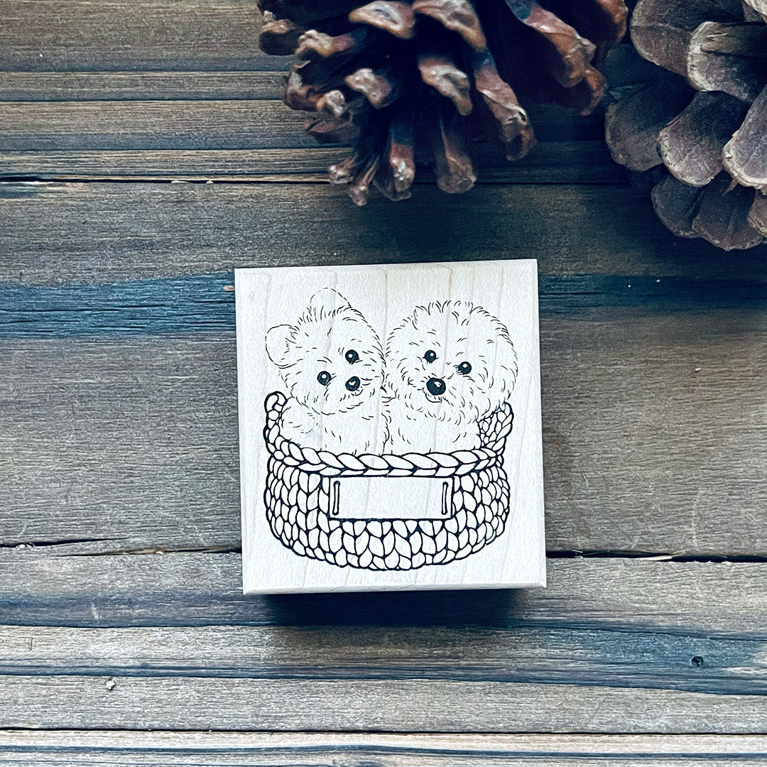 yusworld_no.183 Sweet puppy stamp-do do and friend