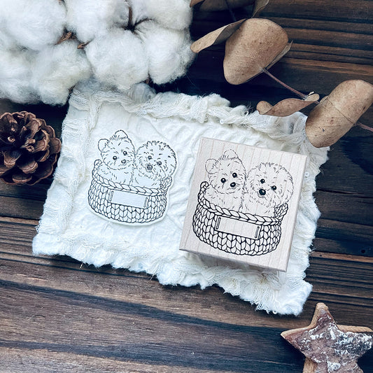 yusworld_no.183 Sweet puppy  stamp-do do and friend