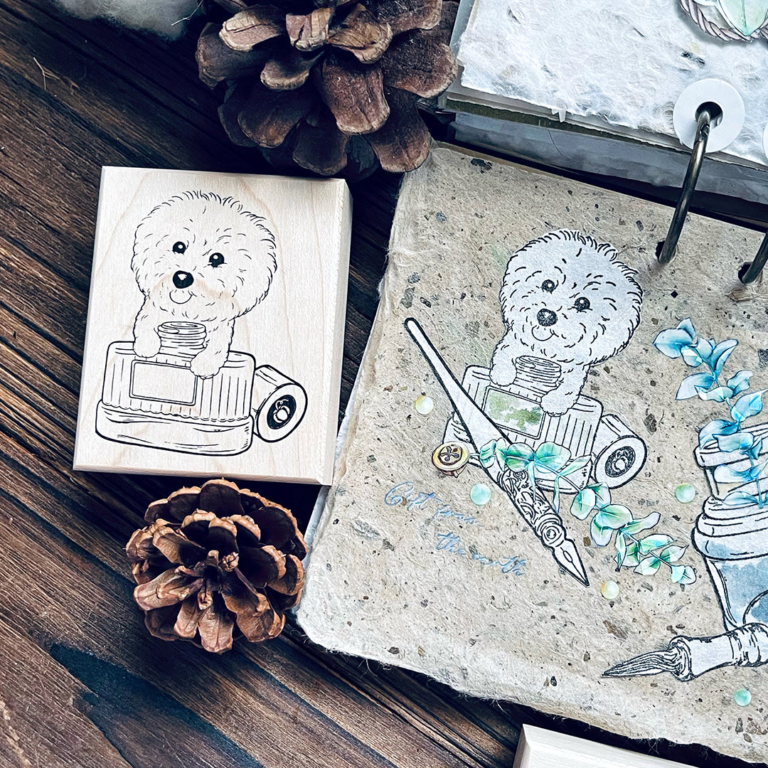 yusworld_no.184 Sweet puppy bottle stamp- do do