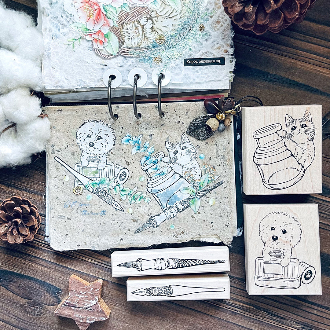 yusworld_no.184 Sweet puppy bottle stamp- do do