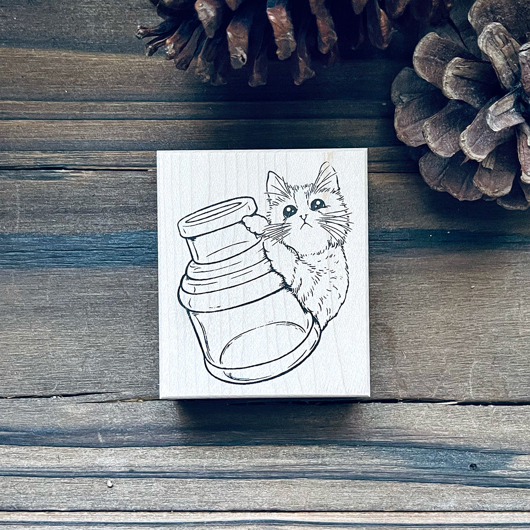 yusworld_no.185 Sweet kitten bottle stamp-Meow