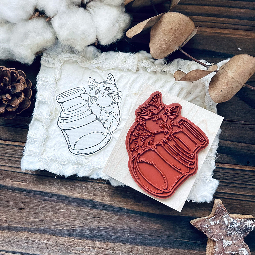 yusworld_no.185 Sweet kitten bottle Beech stamp-Meow