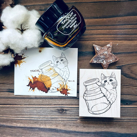 yusworld_no.185 Sweet kitten bottle stamp-Meow