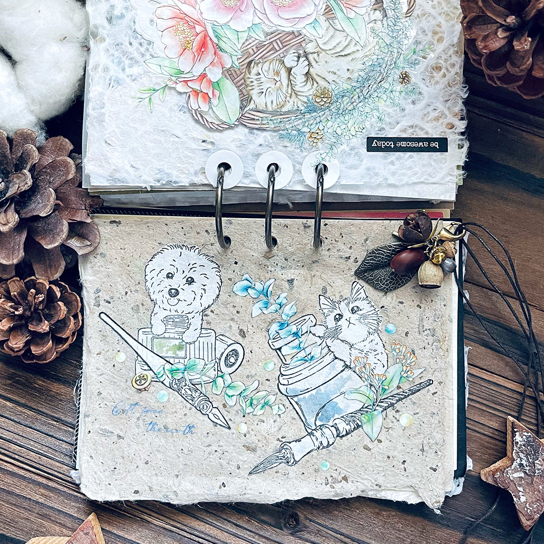 yusworld_no.185 Sweet kitten bottle stamp-Meow