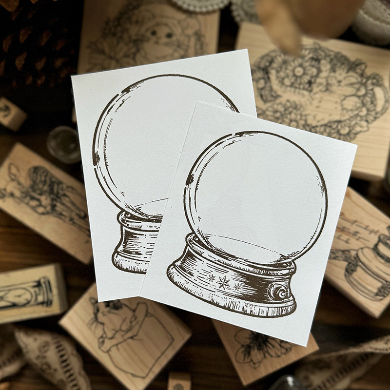 new / no.207 藏‧水晶球 / 特別版 / 木製印章 12月中出貨 - YU'S WORLD STORE|小玉的貼貼世界