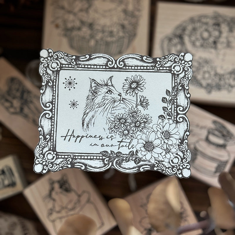 new / no.209 維多利亞畫框-方框 / 木製印章 12月中出貨 - YU'S WORLD STORE|小玉的貼貼世界