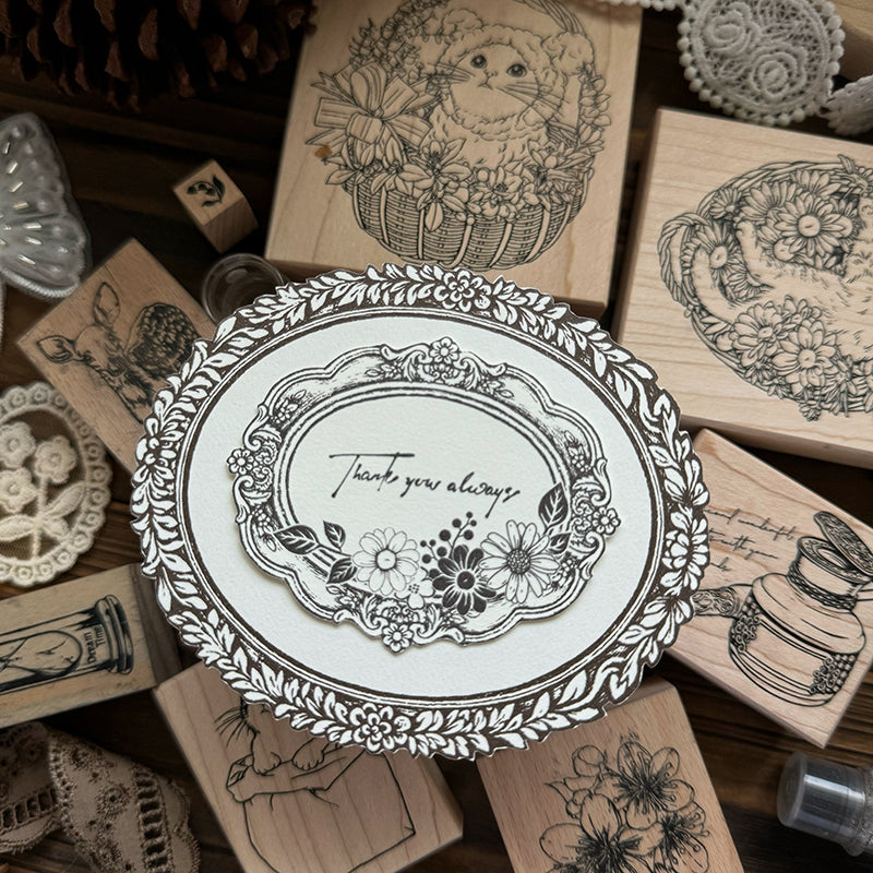 new / no.223 Thank you always 謝謝你 / 木製印章 12月中出貨 - YU'S WORLD STORE|小玉的貼貼世界