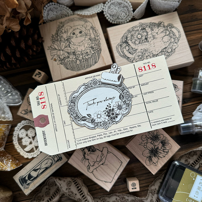 new / no.14 鬥牛犬夾 手繪復古 木製印章 復刻 12中出貨 - YU'S WORLD STORE|小玉的貼貼世界