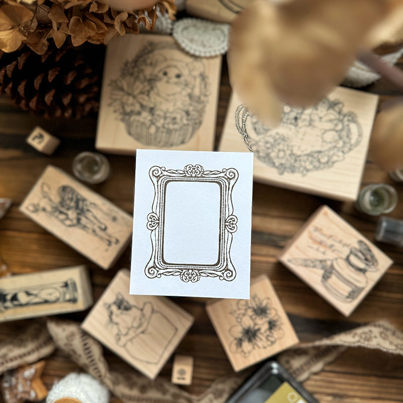 new /  no.211 維多利亞畫框-小方框 / 木製印章 12月中出貨 - YU'S WORLD STORE|小玉的貼貼世界