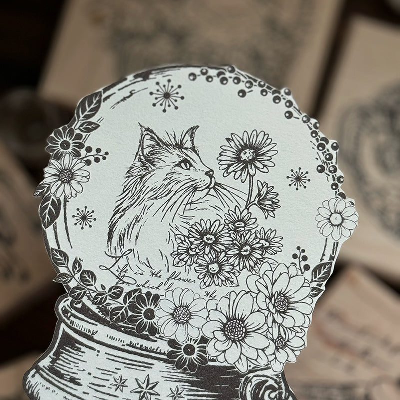 new / no.224 甜蜜花園-花花F /木製印章 12月中出貨 - YU'S WORLD STORE|小玉的貼貼世界