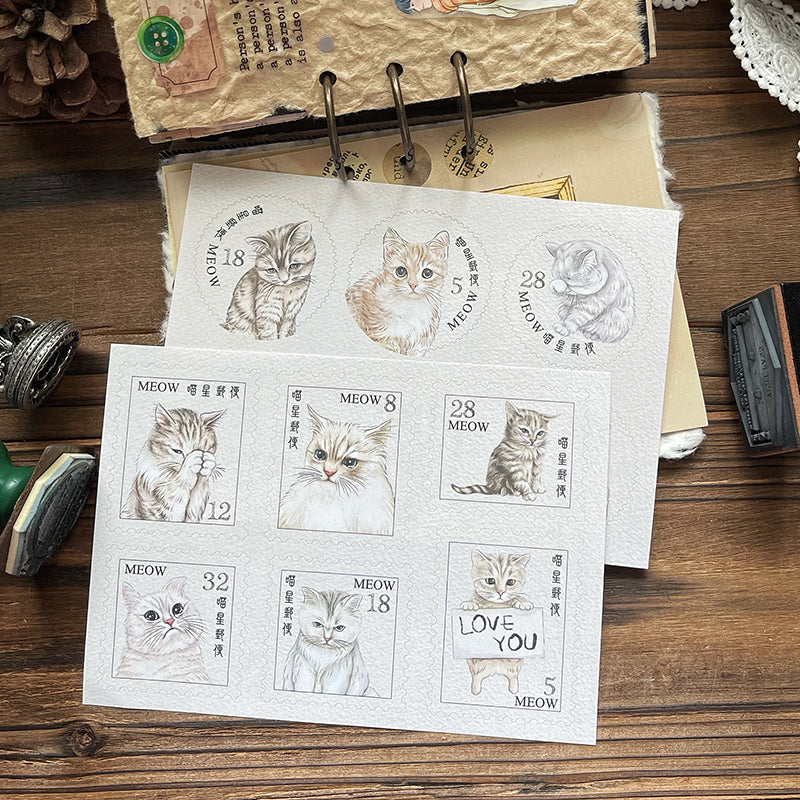yusworld MEOW post office Sticker Set