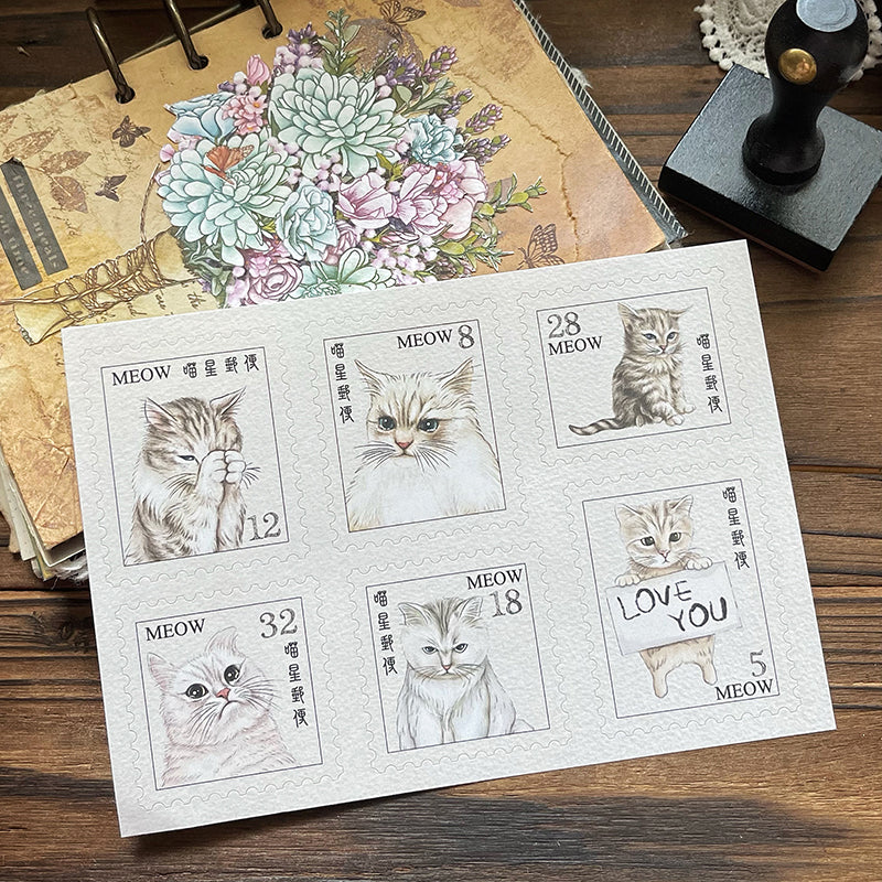 yusworld MEOW post office Sticker Set
