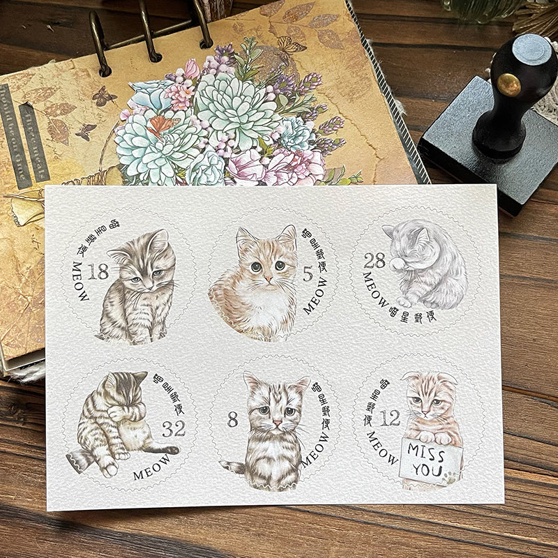 yusworld MEOW post office Sticker Set