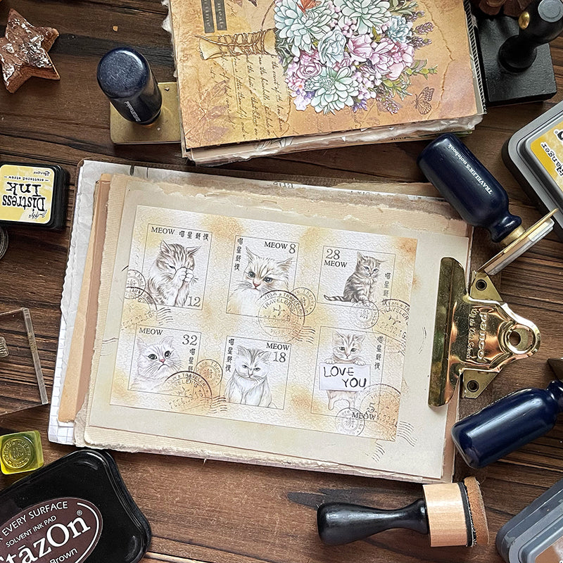 yusworld MEOW post office Sticker Set