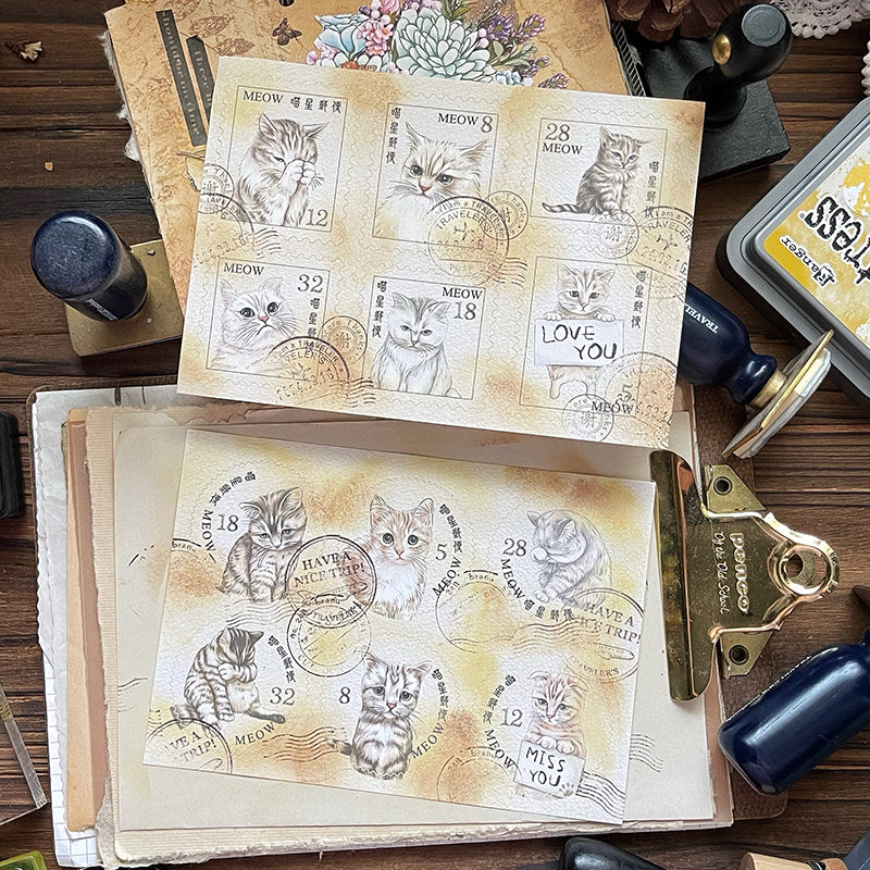 yusworld MEOW post office Sticker Set