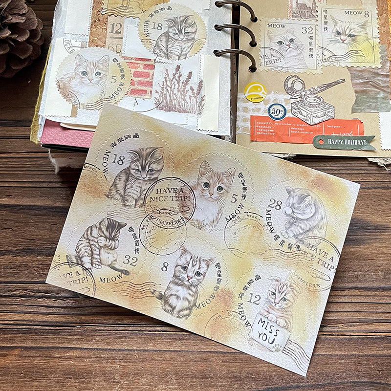 yusworld MEOW post office Sticker Set