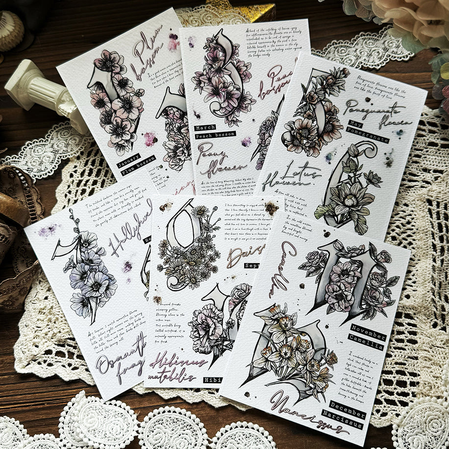 yusworld_12 months flower_sticker