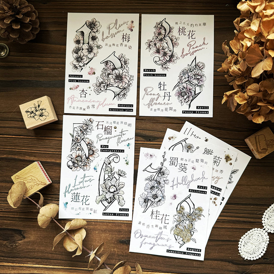 yusworld_12 months flower_sticker