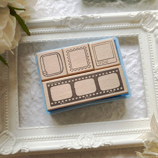 new / 《喀嚓 ka cha》 印章組 Stamp Frame Set - YU'S WORLD STORE|小玉的貼貼世界
