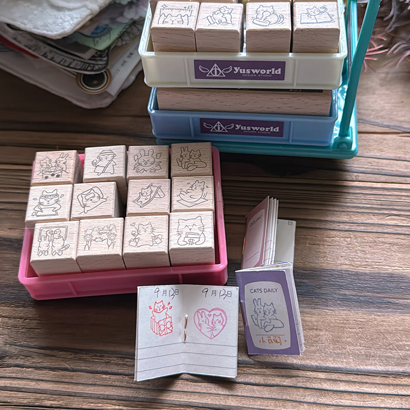 new / 《喀嚓 ka cha》 印章組 Stamp Frame Set - YU'S WORLD STORE|小玉的貼貼世界