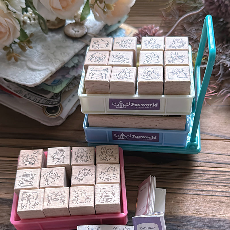 new / 《喀嚓 ka cha》 印章組 Stamp Frame Set - YU'S WORLD STORE|小玉的貼貼世界