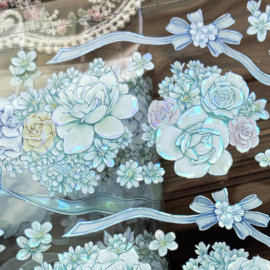 TAP36 梔子花開 / 亮面PET / 膠帶 / 貝殼光 - YU'S WORLD STORE|小玉的貼貼世界