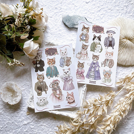 new《貓星球的華麗晚宴|Meowtopiaの華やかな晩餐会|The Grand Soirée in Meowtopia 》轉印貼紙|Transfer Sticker - YU'S WORLD STORE|小玉的貼貼世界