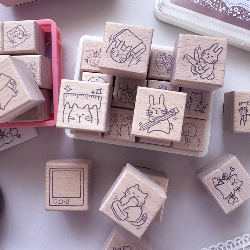 new / no.303-308 文具日常系列之文具控印章組 - YU'S WORLD STORE|小玉的貼貼世界