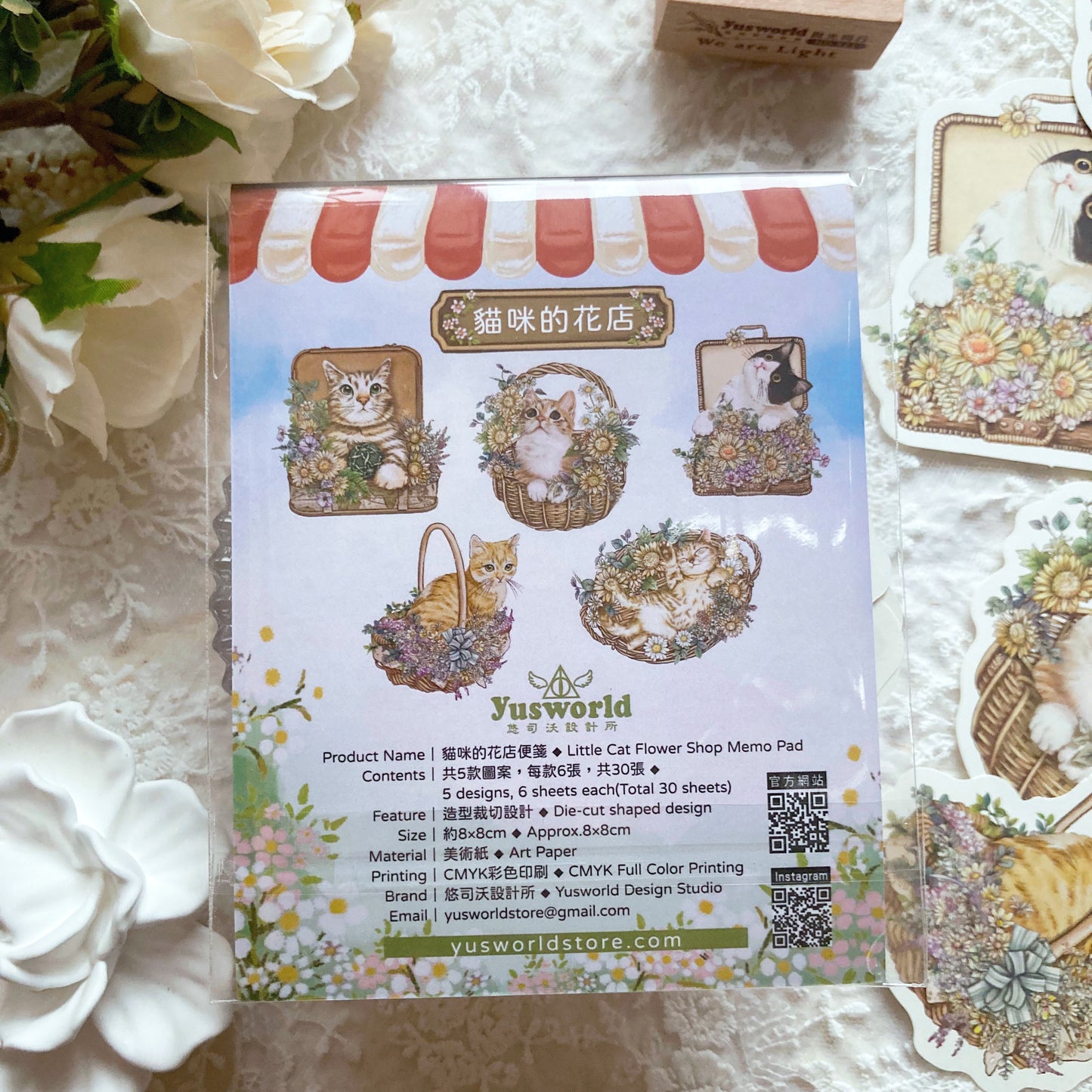 new / 貓咪的花店便箋 - YU'S WORLD STORE|小玉的貼貼世界