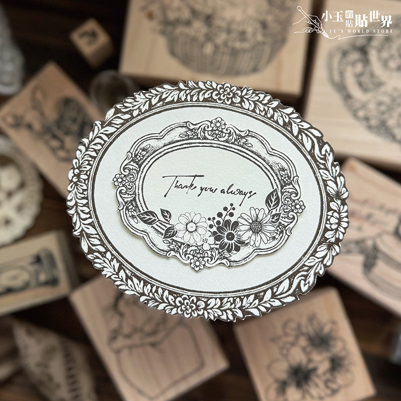 new / no.210 維多利亞畫框-小圓框 / 木製印章 12月中出貨 - YU'S WORLD STORE|小玉的貼貼世界